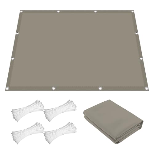 Sonnensegel mit Ösen 0.7 x 2.8 m Rechteckig Wasserdicht Sonnenschutz Windschutz Abdeckung Schattenstoff Vielen Größen mit Spannseilen für Terrasse Balkon, Taupe von YUGAOYU
