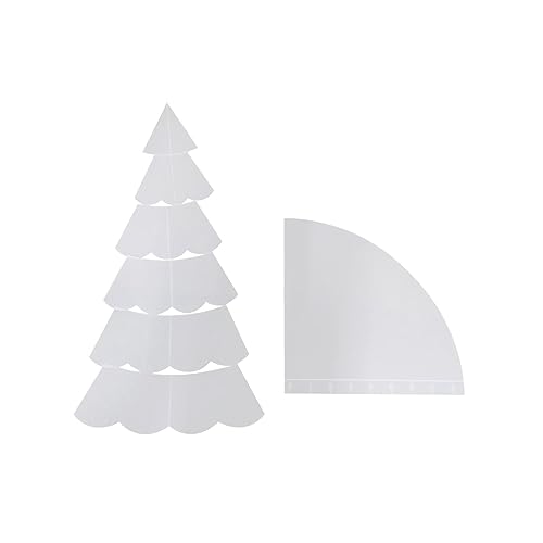 Handgefertigtes Weihnachtsbaum-Quilt-Set 3 Größen ML LLX Acryl Handgefertigtes Weihnachtsbaum-Quilt-Set 7-teilig Geodreieck 30 Cm (A, A) von YUGHGH
