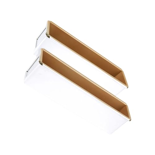 2pcs Brot Backformen Set Rechteckige Nicht Schicht Kuchenpfanne Resistent Ofen Safe Backgeräte Küchenzubehör von YUGSHNKFC