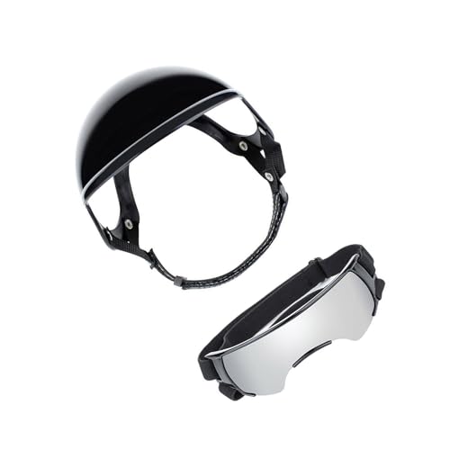 YUGSHNKFC Fashion Dog Sports Helm Mit Schutzbrillen Für Haustierhund Freien Und Tägliches Wanderwanderungen Verwenden Reithelm Freien von YUGSHNKFC