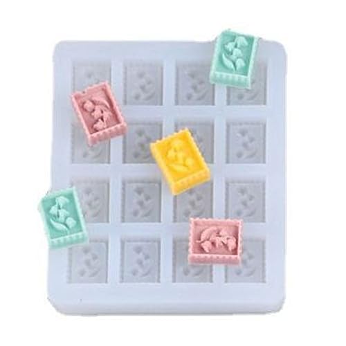 YUGSHNKFC Feuerfarbe Wachs Pellet Silikonform Sichtstangen Harzform Handgefertigte Briefmarkenform Für Partyeinladungskarten Stöcke Harzform Feuerfarbe Pellet Silikonform Für Handwerk von YUGSHNKFC