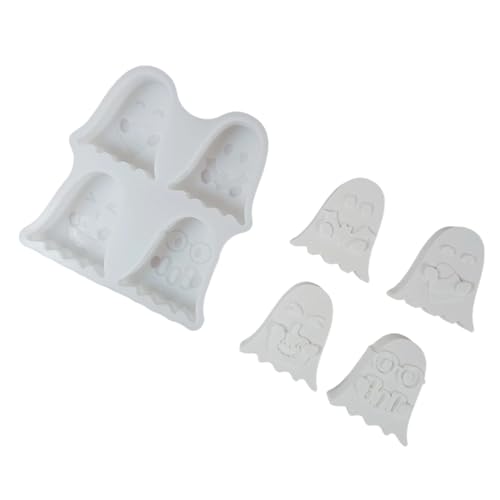 Geisterhafte Formen zum Basteln von Seife, Heimdekoration, Mehrzweck, 4 Mulden, Silikon für Epoxidharz, Halloween-Harzformen-Set Geisterhafte Formen zum Basteln von Seife, Heimdekoration, Mehrzweck, 4 Mulden, Silikon für Epoxidharz, Halloween-Harzformen-Set von YUGSHNKFC