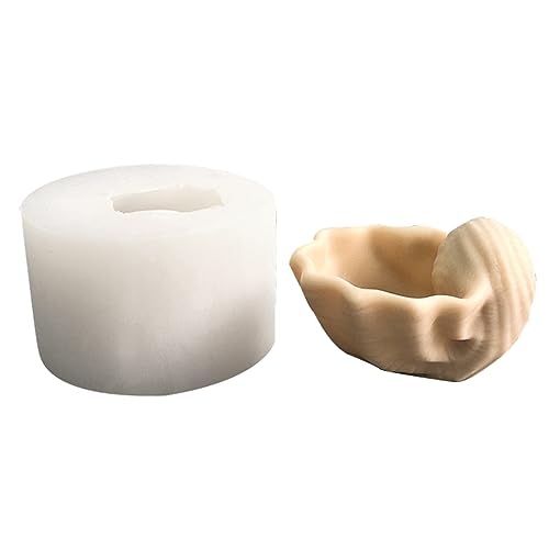 Langer Runde Conch Silicon Topf Form Sukkulenter Blütenstopf Tonzement Gipsform Hausgarten Blumentöpfe Form Form von YUGSHNKFC