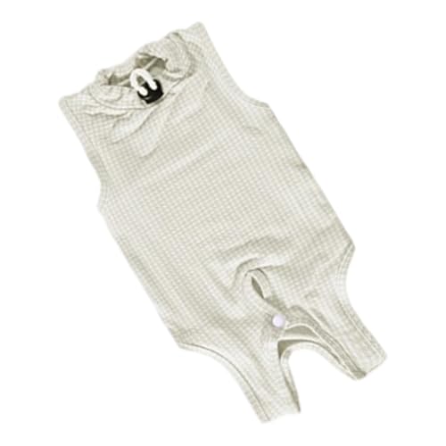 Pet Post Op Schutzkleidung, Leck-Design, atmungsaktiv für sicheren Genesungsprozess, Polyester-Baumwoll-Mischgewebe, Katzenbekleidung von YUGSHNKFC