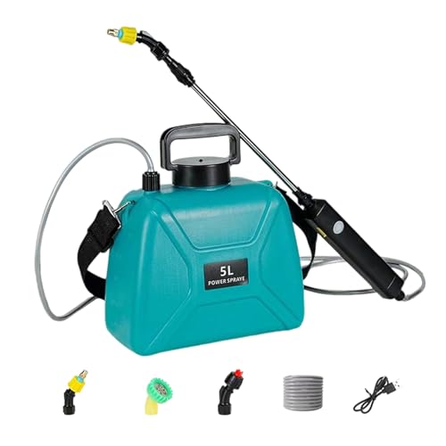 Robustes, elektrisches Sprühgerät mit ausziehbarem Stab, 5 l, 60 bis 80 cm, verstellbar, 3 Düsenoptionen, PP für Gartenwerkzeug, Teleskopstange, Gartenwerkzeug von YUGSHNKFC