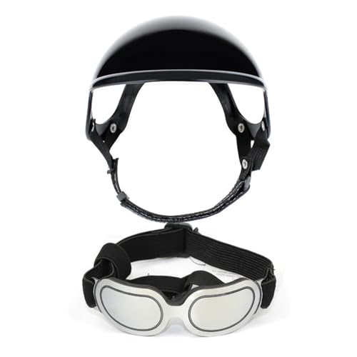 YUGSHNKFC Verstellbare Hundbrillenhelme Motorradschatten Welpe Schutzharmon Für Skateboard Pet Sicherheitshelme Für Outdoor YUGSHNKFC Verstellbare Hundbrillenhelme Motorradschatten Welpe Schutzharmon Für Skateboard Pet Sicherheitshelme Für Outdoor von YUGSHNKFC