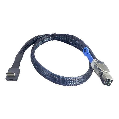 YUGSHNKFC 90-Grad PCIE SFF-8644 SFF 8611 Bis SFF 8644 4I Server Adapterkabel Mit Geflochtenem Konstruktion Für Chassis Connection Server Adapter Kabel von YUGSHNKFC