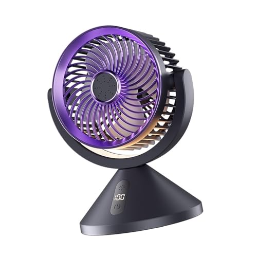 YUGSHNKFC Digital Display USB Wiederaufladbare Desktop Lüfterluftluftkühllüfteratmosphären Nachtleuchte Für Office Desk von YUGSHNKFC