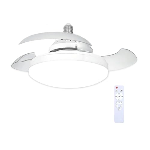 YUGSHNKFC E27 Sockel Deckenventilator Leuchte Mit LED Leuchten Lächer Lampe 48W Geeignet Für Schlafzimmer Und Küche Verwenden Sie Schlafzimmer Mit von YUGSHNKFC
