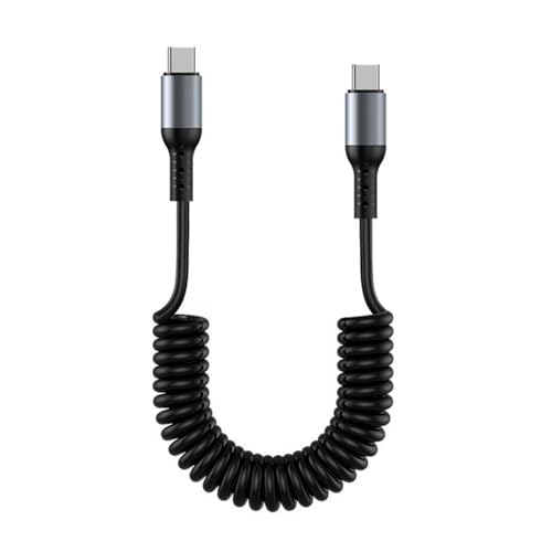 YUGSHNKFC Federspannungsdatenkabel USB Typ C Teleskope Ladedrahtlinie Einstellbare Länge Von Bis Zu 1 5 M 6AMP Ladewagen Ladegerät USB C Datenlinie von YUGSHNKFC