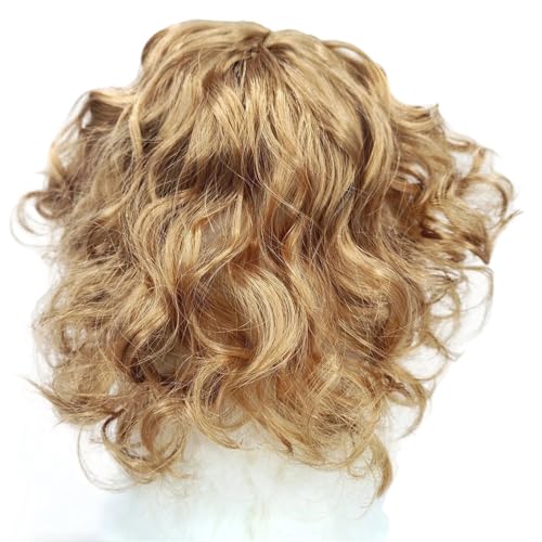 YUGSHNKFC Haustierfreund Hairpiece Brown Curly Frise von YUGSHNKFC