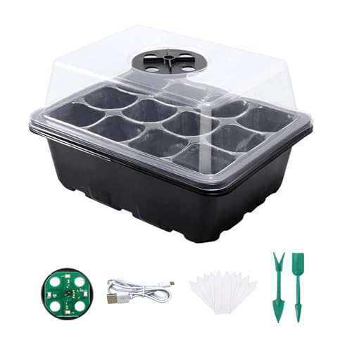 YUGSHNKFC Kunststoff Ausbreitung Box Multi Cell Plant Starter Tablett Mit Integriertem LED YUGSHNKFC Kunststoff Ausbreitung Box Multi Cell Plant Starter Tablett Mit Integriertem LED von YUGSHNKFC