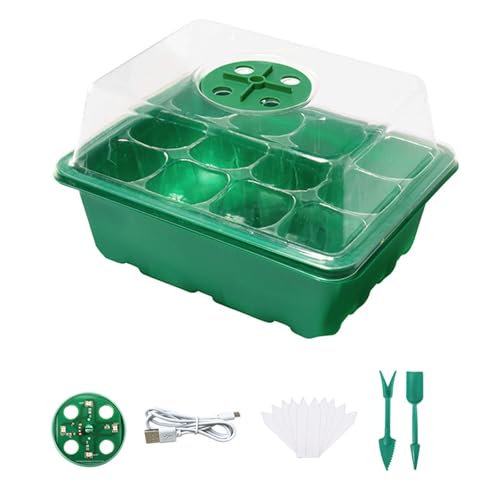 YUGSHNKFC Kunststoff Ausbreitung Box Multi Cell Plant Starter Tablett Mit Integriertem LED YUGSHNKFC Kunststoff Ausbreitung Box Multi Cell Plant Starter Tablett Mit Integriertem LED von YUGSHNKFC