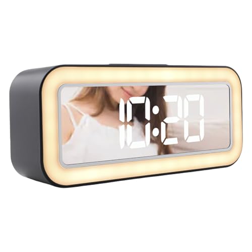 YUGSHNKFC LED Digitale Wecker Mit Einstellbarem Nachtlicht USB Ladung 2 Alarme Snooze Funktionstemperatur Und Datum Multifunktionaler Schreibtischuhr von YUGSHNKFC
