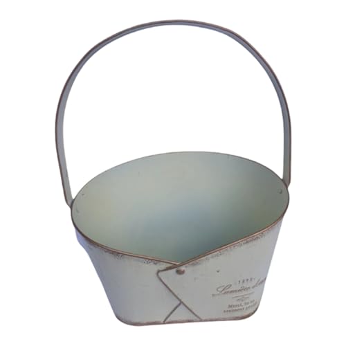 YUGSHNKFC Marine Styles Eisengartendekoration Portables Pflanzkasten Handgefertigtes Eisen Blumentöpfe Boot Outdoor Dekorative Vase Haltbarer Metallgarten Topf von YUGSHNKFC