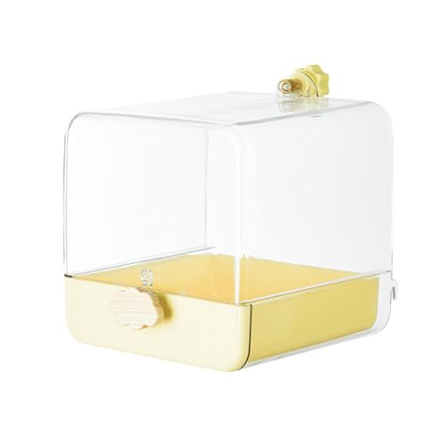 YUGSHNKFC Papageien Duschbox Badewanne Fütterungsschale Für Wellensittiche Cockatiels Badewanne Innenbad Duschbox von YUGSHNKFC