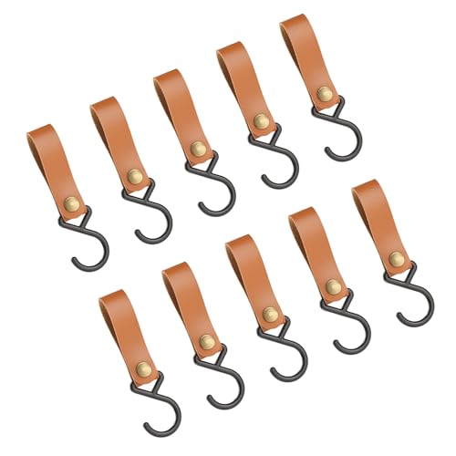 YUGSHNKFC S Geformte Haken PU Leder 125x33mm Wäscheleinenhaken Multifunktional Zum Hängenden Kleidungsstück von YUGSHNKFC
