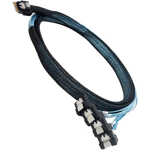 YUGSHNKFC SAS4.0 8654 4i Bis 4SATA Rechtwinkliger Kabel Haltbarkeit PVC Kabel Für Ein Effizientes Datenübertragungsdatenzentrum Speicheradapterkabel von YUGSHNKFC