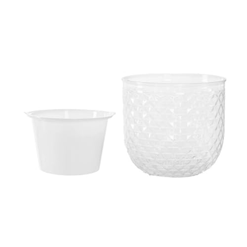 YUGSHNKFC Selbstbewässerung Klarer Pflanzer Hydroponic Double Layer Blumentopf Für Innenräume Innenraum Garten Mit Geringer Wartung Plastikgartentöpfe YUGSHNKFC Selbstbewässerung Klarer Pflanzer Hydroponic Double Layer Blumentopf Für Innenräume Innenraum Garten Mit Geringer Wartung Plastikgartentöpfe von YUGSHNKFC