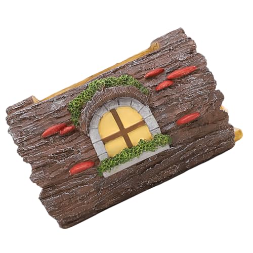 YUGSHNKFC Stumpfhaus Figuren Desktop Ornament Cartoon Pflanzentöpfe Statue Decors Landschaft Statue Handwerk Blumentopf von YUGSHNKFC