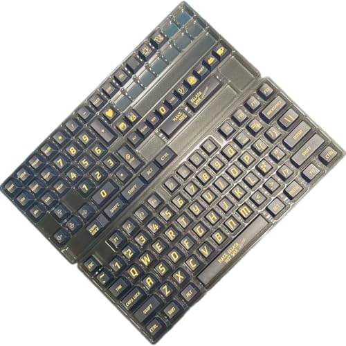 YUGSHNKFC Tastenkappen-Set mit 130 Tasten, Schwarz, wärmeunterlegte Tastenkappe verbessert das Tippen für mechanische Tastaturen YUGSHNKFC Tastenkappen-Set mit 130 Tasten, Schwarz, wärmeunterlegte Tastenkappe verbessert das Tippen für mechanische Tastaturen von YUGSHNKFC