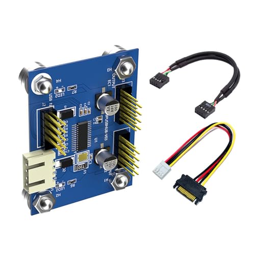 YUGSHNKFC USB 2.0 9Pin Männlich Zum Doppel Splitterkabel Interne Anschlüsse Optimiert Für PC Fall Mehrere Geräte Setups von YUGSHNKFC