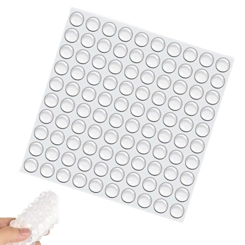 100 Stück Gummipuffer, Selbstklebend Türpuffer, Gummifüße Selbstklebend, Transparent Schutzpuffer, Gummipuffer Stoßfänger Pads Für Türschränke Und Schubladen (10mm) von YUGUOLAN
