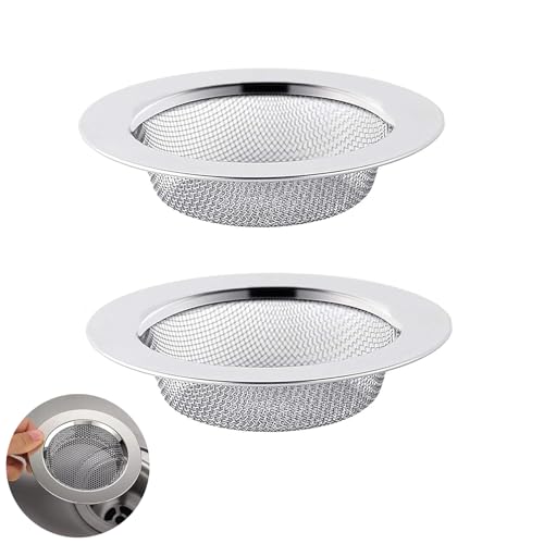 2 Stück Abflusssieb Dusche, Haarsieb Dusche, Waschbecken Sieb, Haarsieb Waschbecken, Abflusssieb Edelstahl Rostfrei, Für Küche Netto Senke, Bad Bodenablauf, Dusche Abfluss (7.8CM) von YUGUOLAN