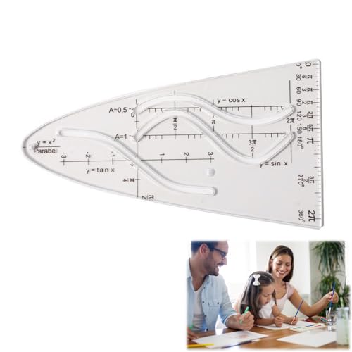 Parabelschablone Mathe, Parabelschablone, Parabel Lineal, Normalparabel Schablone, Normalparabel, Parabel, Parabel Schablone, Für Studenten Büro Designer Malerei von YUGUOLAN