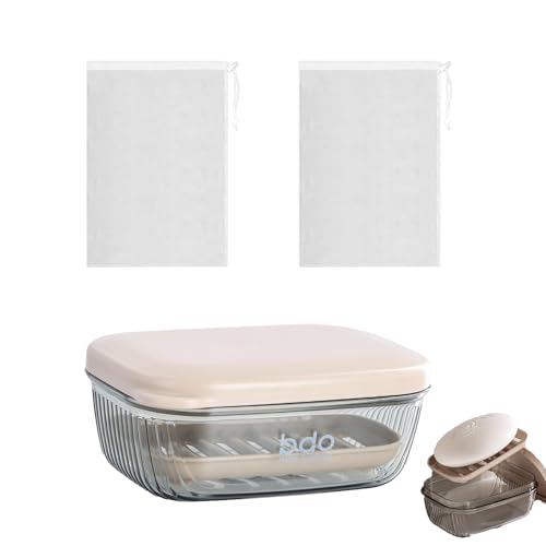 Seifendose Reise Wasserdicht, Seifenbox, Seifenschale Reise, Seifenschale Reise, Seifenschale Mit Ablauf, Für Reisen, Badezimmer, Dusche, Camping(Transparent Schwarz) von YUGUOLAN