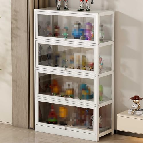 YUGXTH Glasvitrine, Vitrine für Sammlerstücke, Vitrine aus Acryl, Transparent und Staubdicht Auf DREI Seiten, Stark Belastbar, Geeignet für Die Aufbewahrung zu Hause (Color : 4f, Size : 80cm/31.5in) von YUGXTH