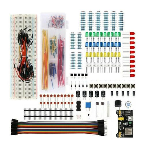 YUHANGCIYE Elektronisches Starter Kit Umfassendes Elektronikpaket Lochrasterplatine Lernen Mit Tutorial Und Komponenten Basisprojektpaket von YUHANGCIYE