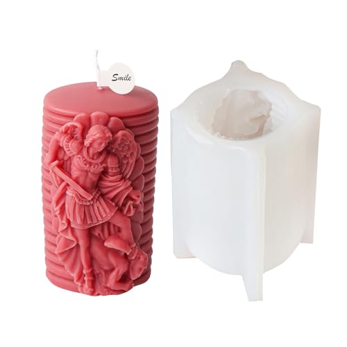 YUHANGCIYE Kerzenformen, 3D-Silikonform, Kerzenform, handgefertigt, religiöse Statue, Silikonmaterial für DIY Handarbeit (E#) von YUHANGCIYE