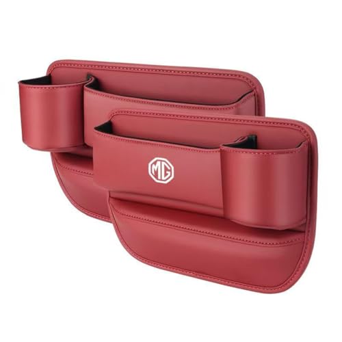 YUHGGVFG Autositz Seitentaschen Organizer für MG EHS 2019-2024,Leder-Getränkehalter Handy Auto Organizer Kleinigkeiten,D von YUHGGVFG