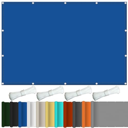 Balkon Sonnenschutz Sonnensegel 2.5 x 6 m, Sonnensegel für Gartenpavillon Windschutz Reißfest Wetterfest Sonnensegel Balkon mit Ösen Und Befestigungsseile, Dunkelblau Balkon Sonnenschutz Sonnensegel 2.5 x 6 m, Sonnensegel für Gartenpavillon Windschutz Reißfest Wetterfest Sonnensegel Balkon mit Ösen Und Befestigungsseile, Dunkelblau von YUHUILI