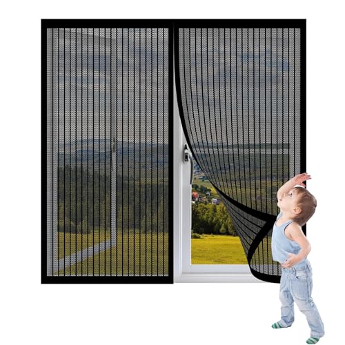 Fliegengitter Fenster Magnetisch 168 x 125 cm Insektenschutz Fensternetz Ohne Bohren Total Magnetisch, Automatik-Verschluss für Alle Fenster, Schwarz Fliegengitter Fenster Magnetisch 168 x 125 cm Insektenschutz Fensternetz Ohne Bohren Total Magnetisch, Automatik-Verschluss für Alle Fenster, Schwarz von YUHUILI