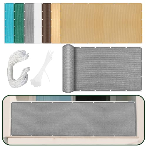Sonnensegel Sonnenschutz Windschutz 250 x 575 cm Rechteckig Atmungsaktiv Sonnenschutz Windschutz Garten Schattierungsnetz mit Spannseilen mit Ösen für Garten Terrasse, Hellgrau Sonnensegel Sonnenschutz Windschutz 250 x 575 cm Rechteckig Atmungsaktiv Sonnenschutz Windschutz Garten Schattierungsnetz mit Spannseilen mit Ösen für Garten Terrasse, Hellgrau von YUHUILI