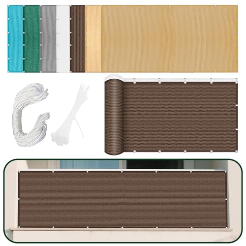 Sonnensegel Sonnenschutz Windschutz 490 x 545 cm Rechteckig Atmungsaktiv Sonnenschutz Windschutz Garten Schattierungsnetz mit Spannseilen mit Ösen für Garten Terrasse, braun Sonnensegel Sonnenschutz Windschutz 490 x 545 cm Rechteckig Atmungsaktiv Sonnenschutz Windschutz Garten Schattierungsnetz mit Spannseilen mit Ösen für Garten Terrasse, braun von YUHUILI