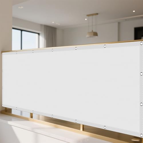 Sonnensegel Wasserabweisend 135 x 225 cm Rechteckig Wasserdicht 98% UV Schutz Wiederverwendbar Sonnennetz mit Spannseilen mit Ösen für Balkon Garten, Weiß Sonnensegel Wasserabweisend 135 x 225 cm Rechteckig Wasserdicht 98% UV Schutz Wiederverwendbar Sonnennetz mit Spannseilen mit Ösen für Balkon Garten, Weiß von YUHUILI