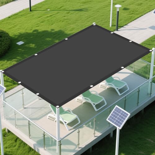 Sonnensegel Wasserabweisend 2.5 x 3 m Rechteckig Wasserdicht Sonnenschutz Windschutz Shading Garden Sunshade Net mit Spannseilen mit Ösen für Terrasse Camping, Dunkelgrau von YUHUILI