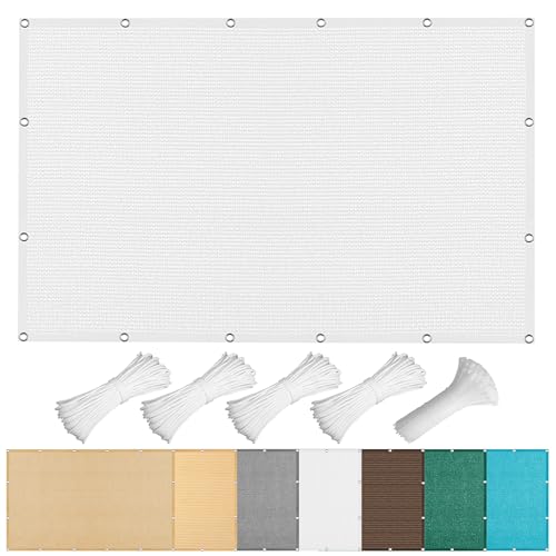 Sonnensegel Wasserabweisend 235 x 330 cm Rechteckig Atmungsaktiv 98% UV Schutz Pergola Garten Balkon Schattentuch inkl Befestigungsseile für Garten Camping, Weiß Sonnensegel Wasserabweisend 235 x 330 cm Rechteckig Atmungsaktiv 98% UV Schutz Pergola Garten Balkon Schattentuch inkl Befestigungsseile für Garten Camping, Weiß von YUHUILI