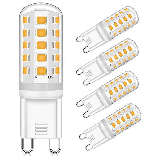 YUIIP G9 LED Dimmbar Leuchtmittel 5W Ersatz für 40W 50W Halogenlampe - Warmweiß 2700K Led glühbirnen - G9 Sockel Led Birne Lampe, 400LM,AC 220-240V, 4er Pack von YUIIP