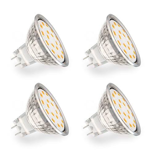 YUIIP GU4 Lampe 4W Warmweiß 2700K – Ersatz für 20W-40W Halogen, MR11 Größe, AC/DC 12V, Nicht Dimmbar, 120° Abstrahlwinkel, 390 Lumen, 4er Pack YUIIP GU4 Lampe 4W Warmweiß 2700K – Ersatz für 20W-40W Halogen, MR11 Größe, AC/DC 12V, Nicht Dimmbar, 120° Abstrahlwinkel, 390 Lumen, 4er Pack von YUIIP