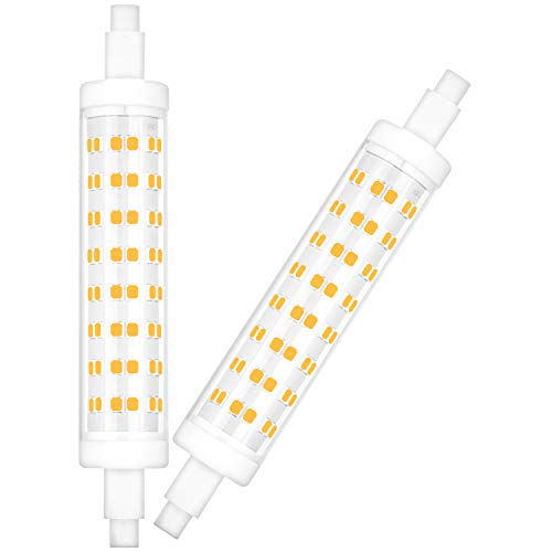 YUIIP R7s LED 8W 118mm, Warmweiß 3000K, Dimmbar, 230V R7s Sockel, 360° Abstrahlwinkel, AC 220V-240V, Ersatz für 85W Halogenlampe, 2er Pack von YUIIP