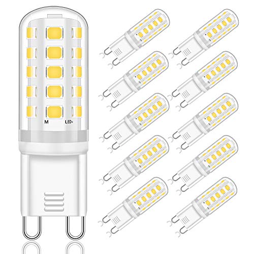 YUIIP G9 LED Lampen 5W Ersatz für 33W 40W Halogenlampe – Neutralweiß 4000K Led G9 glühbirnen - G9 Sockel Led Birne Leuchtmittel, 400LM,RA83，AC 220-240V, 10er Pack von YUIIP