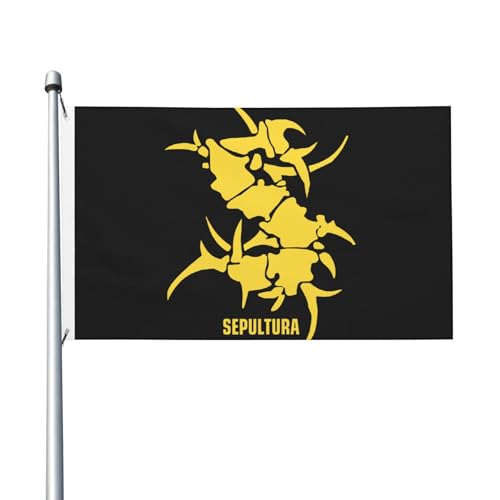 Doppelseitige Brazil Metal Band Fahnen Innen- und Außen-Doppelseitenfahnen Schnell Trocknende Sonnensichere und Strapazierfähige Fahnen Doppelseitige Brazil Metal Band Fahnen Innen- und Außen-Doppelseitenfahnen Schnell Trocknende Sonnensichere und Strapazierfähige Fahnen von YUIOPAS TUIAST