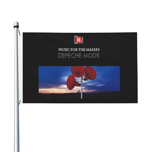 Doppelseitige De&PE&Che Music band Fahnen Innen- und Außen-Doppelseitenfahnen Schnell Trocknende Sonnensichere und Strapazierfähige Fahnen von YUIOPAS TUIAST