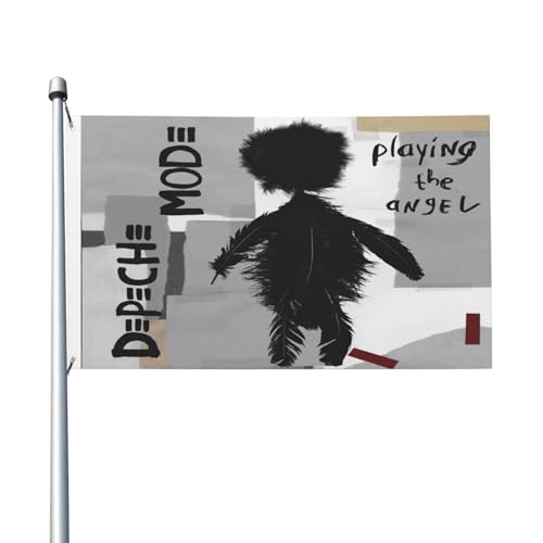 Doppelseitige De&PE&Che Music band Fahnen Innen- und Außen-Doppelseitenfahnen Schnell Trocknende Sonnensichere und Strapazierfähige Fahnen von YUIOPAS TUIAST