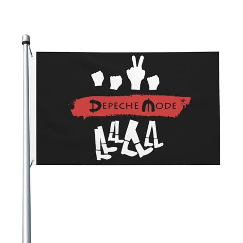 Doppelseitige De&PE&Che Music band Fahnen Innen- und Außen-Doppelseitenfahnen Schnell Trocknende Sonnensichere und Strapazierfähige Fahnen von YUIOPAS TUIAST