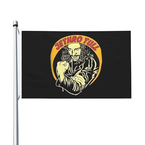 Doppelseitige Jethro Rock Band Fahnen Innen- und Außen-Doppelseitenfahnen Schnell Trocknende Sonnensichere und Strapazierfähige Fahnen Doppelseitige Jethro Rock Band Fahnen Innen- und Außen-Doppelseitenfahnen Schnell Trocknende Sonnensichere und Strapazierfähige Fahnen von YUIOPAS TUIAST